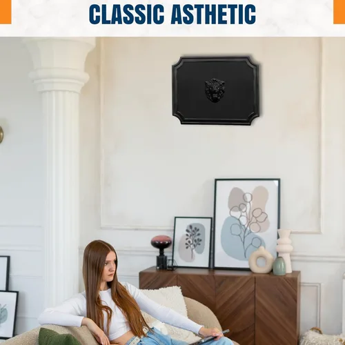 Miniatura 6 de SIMOND STORE - Fireback de 20 pulgadas para chimenea Placas de hierro fundido con patas para reflejo del calor, protección de pared y eficiencia