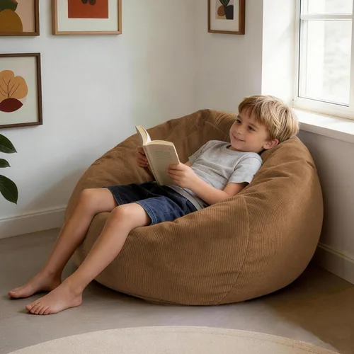 Miniatura 14 de LPMOERA Puf de espuma viscoelástica para niños/adolescentes con relleno redondo para niños, para sala de estar, dormitorio, dormitorio