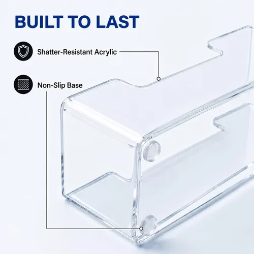 Miniatura 7 de Bandeja Soporte de Toallas de Invitados de Acrílico para Baño – Soporte Vertical para Toallas de Papel para Toallas de Mano Desechables, Organizador
