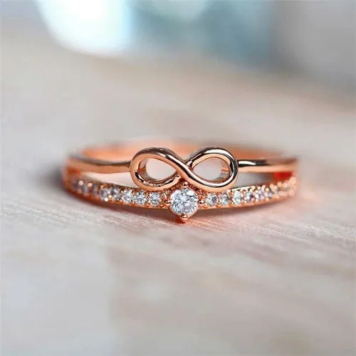 Miniatura 78 de Narica Anillo de 21 piedras chapadas en plata, apilables, corte redondo, zafiro azul, circonita cúbica, relleno de circonita cúbica, halo
