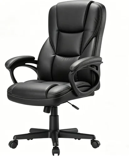 Miniatura 10 de Shahoo Ergonomic Office Chair Executive Adjustable Desk Chair with Flip-up Armrests PU Leather Swivel Computer Chair for Home Office Gaming, Lumbar