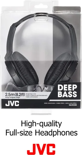 Miniatura 6 de JVC Diadema de tamaño completo sobre la oreja sobre la oreja, diadema de tamaño completo, color negro (HARX330)