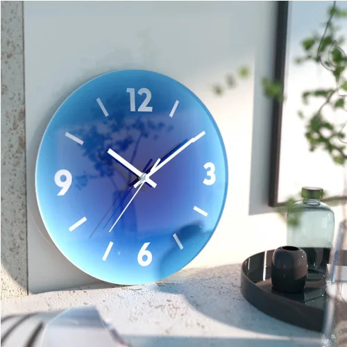 Miniatura 2 de Reloj de pared moderno de 12 pulgadas, reloj de cristal silencioso, relojes de pared decorativos para sala de estar, cocina, oficina, dormitorio