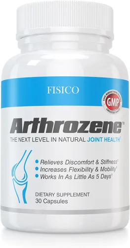 Suplemento Arthrozene para el apoyo articular - Promueve la movilidad, flexibilidad y comodidad con ácido hialurónico, colágeno tipo II y boswellia