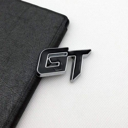 Miniatura 2 de Emblema de coche con logotipo de GT de metal cromado Insignia 3D de alta calidad Auto Racing Sport Sticker Grand Tourer (Negro)