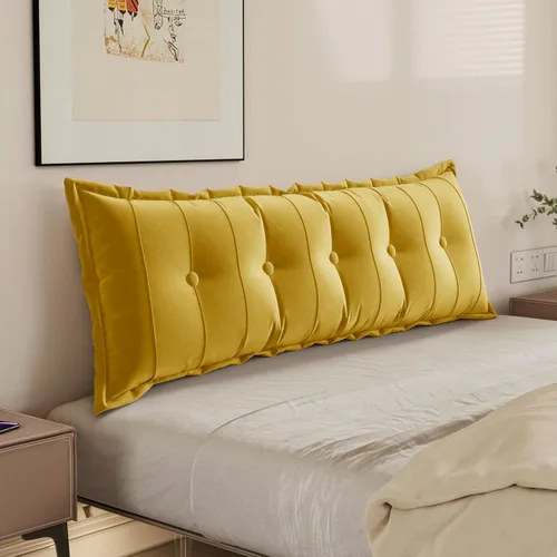 Miniatura 23 de WOWMAX Almohada rectangular para cabecero, almohada para respaldo de cama, almohada para sentarse en la cama, almohada de apoyo para la espalda