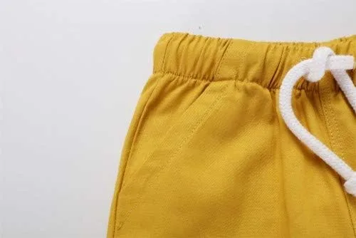 Miniatura 9 de HILEELANG Pantalones cortos chinos de verano para niños pequeños, de algodón, elásticos, con cordón, para uniforme escolar, 2