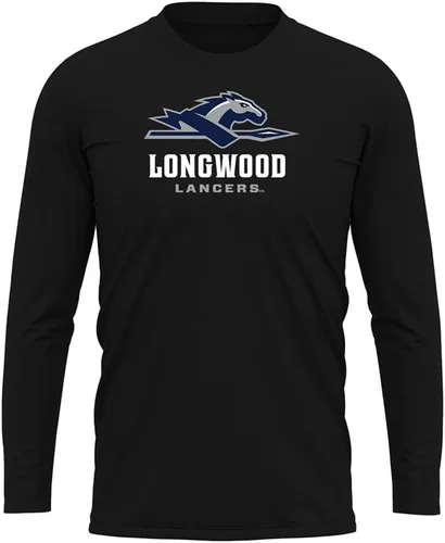 Miniatura 213 de Camisa deportiva de manga larga oficial de la NCAA Collegiate para hombre, colección negra con logotipo primario