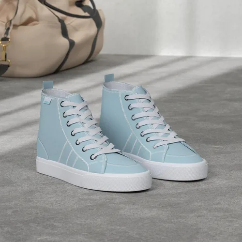 Miniatura 2 de Obtaom Zapatos de lona de alta calidad para mujerhombre para jugar a media pantorrilla, zapatillas de deporte de moda casuales con cordones de alta