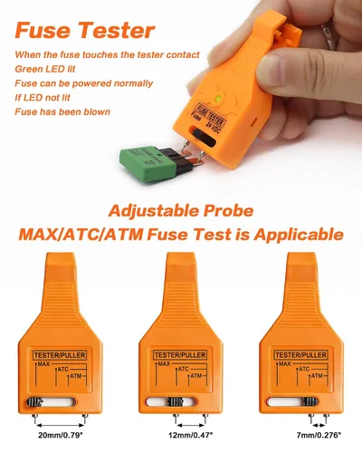 Miniatura 3 de IZTOSS DC 24 V Automotriz ATO/ATC ATM Probador y Sacafusible de Tubo de Vidrio para Fusible de Cuchilla Mini/Estándar