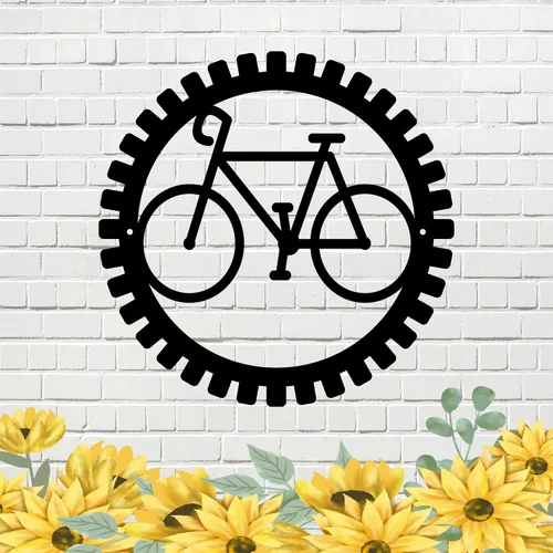 Excmoky Arte de la pared del metal de la bicicleta de la bicicleta, arte de la pared del metal de la muestra de la pared del corte del laser del