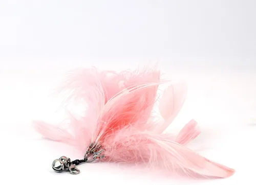 Miniatura 8 de Juego de 12 juguetes interactivos de varita de plumas para gatos, 11 recambios de pájaros y plumas con campanas + varita de succión flexible, diseño