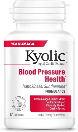 Fórmula 109 de Kyolic, extracto de ajo envejecido capsulas para la salud y la presión arterial, 109-41, 1, 1