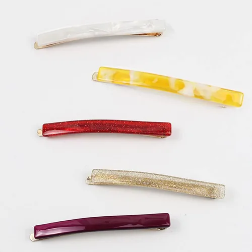 Miniatura 5 de 14 piezas de pinzas para el pelo de color puro Bobby pins de acetato, horquillas, accesorios para el cabello, pinzas para el cabello geométricas
