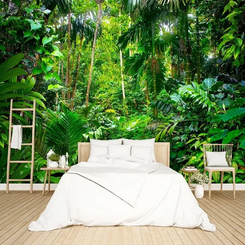 Miniatura 10 de Papel tapiz floral de peonía negra para dormitorio, flores botánicas moradas, hojas murales para sala de estar, fondo de TV, mural grande