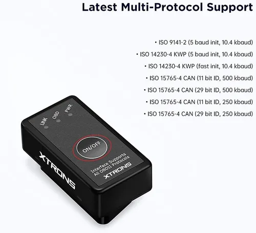 Miniatura 5 de XTRONS OBD2 II Herramienta de diagnóstico auto del coche lector de código de coche comprobar motor con interruptor de encendido/apagado