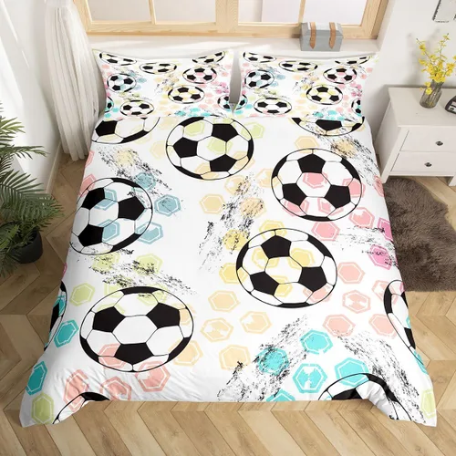 Miniatura 26 de Feelyou Juego de ropa de cama con patrón de sushi, funda de edredón de estilo japonés para niños, niñas, adolescentes, funda de edredón con temática