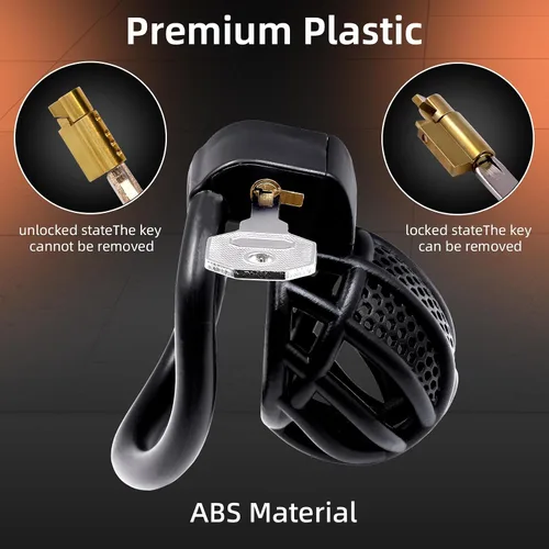 Miniatura 5 de Jaula de castidad masculina para el pene - Jaula de castidad para hombre, ejercicio de pene impreso en 3D, equipo de bondage negro, ligero, juguete