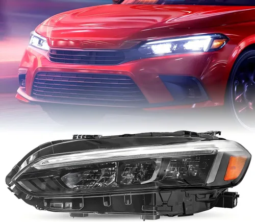 Miniatura 12 de JSBOYAT Conjunto de faros delanteros LED completos con LED DRL para Honda Civic OEM 2022 2023 2024 2025 Reemplazo del faro delantero del proyector