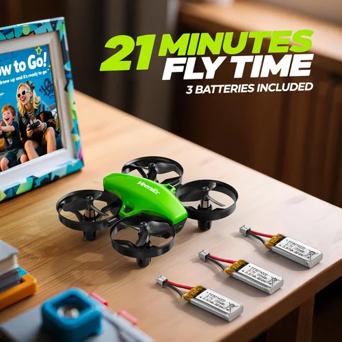Miniatura 6 de V995 Mini Dron para Niños y Principiantes, Avión Cuadricóptero para Interiores y Exteriores para Niños y Niñas con Giros 3D, Rotación de 360°, Vuelo