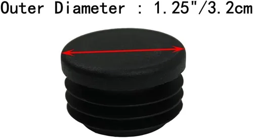 Miniatura 2 de Love Deal - Tapón redondo de tubo de 1 1/4 pulgadas, tapa de extremo de tubo de plástico antideslizante, tapas de patas de silla de muebles