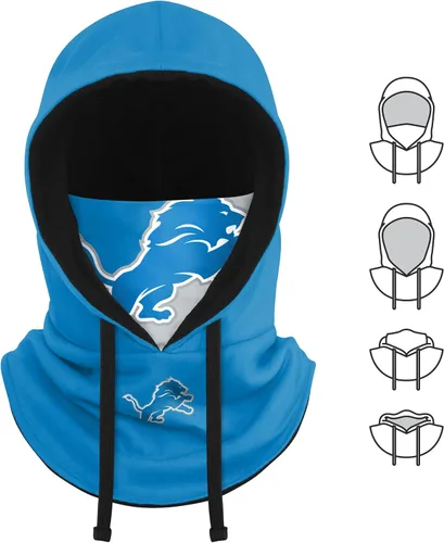 Miniatura 5 de NFL Team Logo Team Color Drawstring Winter Cap Hooded Gaiter Balaclava Face Cover