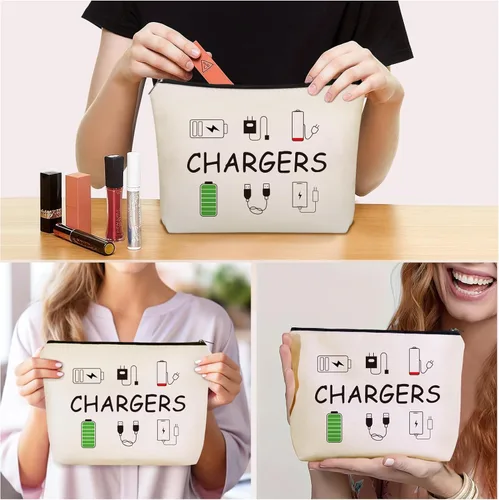 Miniatura 3 de Bolsa de maquillaje para regalos Girlly, Blanco hueso