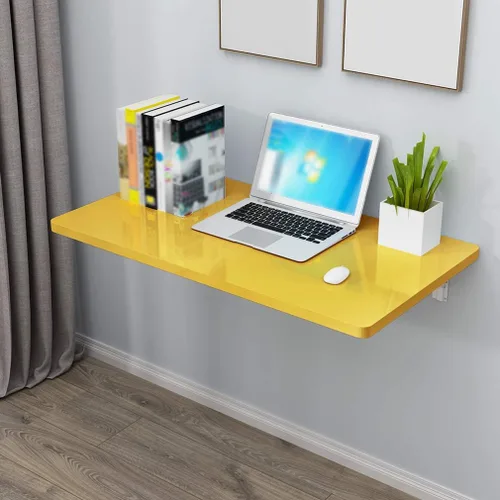 Miniatura 8 de Mesa de almacenamiento flotante plegable para montar en la pared, escritorio de computadora, mesa de trabajo resistente, mesa de costura, mesa