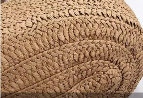Miniatura 5 de Bolsa de playa de verano para mujer, hecha a mano, grande, de paja, bolso de mano para mujer