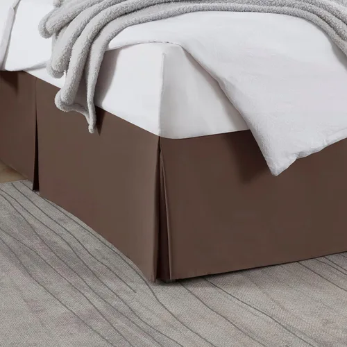 Miniatura 42 de Nestl Falda de cama individual blanca – Falda de cama de tamaño individual de 14 pulgadas de caída – Faldas de cama de microfibra cepillada – Falda