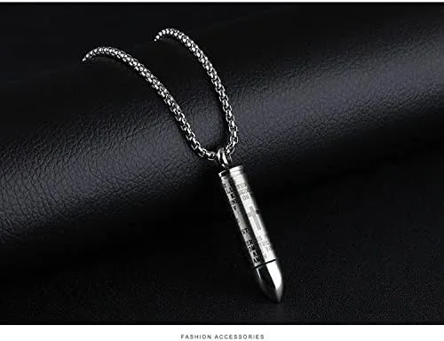 Miniatura 3 de Cross Necklace for Ashes Stainless Steel Cremation Jewelry Urn Engraved Bible Pendant Necklaces Memorial Gifts