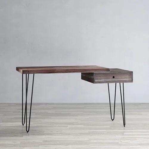 Miniatura 6 de Jofran Nature's Edge - Escritorio de madera de acacia maciza, 54 pulgadas de largo x 22 pulgadas de ancho x 30 pulgadas de alto, pizarra