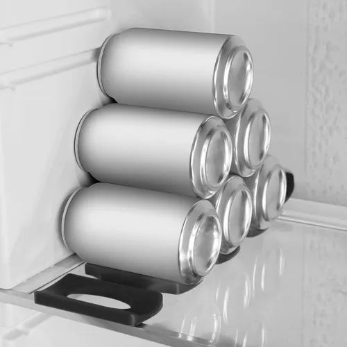 Miniatura 3 de kwmobile Tapete apilable de silicona para botellas (juego de 2) – Organizador de refrigerador para apilar botellas, latas, cerveza, refrescos
