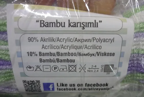 Miniatura 4 de 90% acrílico suave lana 10% hilo de bambú para tejer a mano Alize Baby Best Batik Crochet Lace Bordado Arte Artesanía Kit de costura Baby Blanket