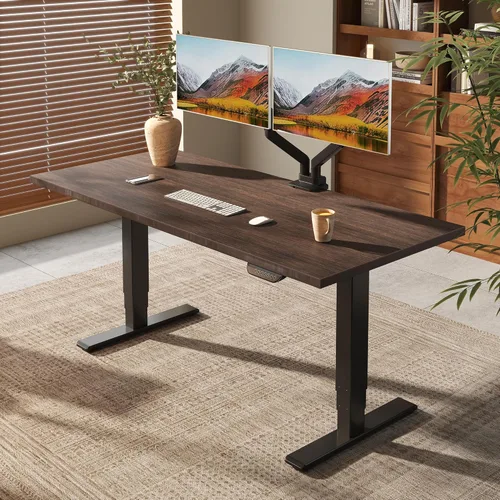 Miniatura 15 de FLEXISPOT E6 MAX - Escritorio de pie de 3 etapas de madera maciza con doble motor de 48 x 24 pulgadas, capacidad de peso de 330 libras, escritorio
