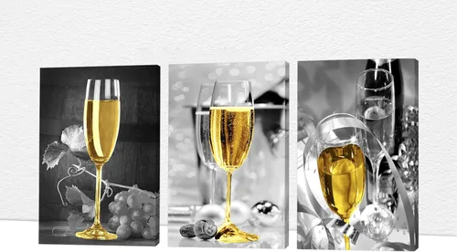 Miniatura 23 de Arte de pared de comedor y cocina, arte moderno para pared, cuadros para cocina y comedor, arte de pared de copas de vino tinto, arte de pared
