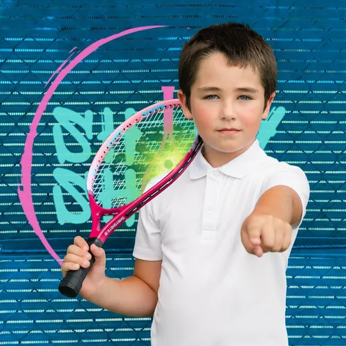 Miniatura 8 de Raqueta de tenis para niños de 19 pulgadas, ligera raqueta de tenis junior de 19 pulgadas para edades de 4 a 6 años, aluminio duradero con agarre