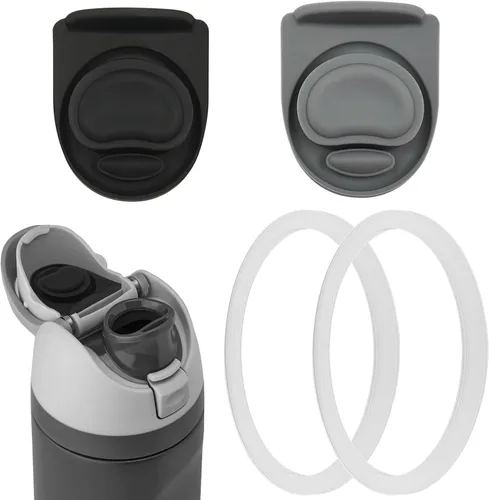 2 tapones de repuesto compatibles con Owala FreeSip de 24 onzas, 32 onzas, parte superior de la tapa de la botella de agua para Owala 19/24/32/40