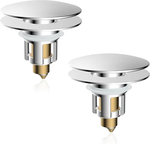 Miniatura 9 de iFealClear Tapón Universal para Lavabo de Baño, Colador de Drenaje Emergente de Metal con Cesta Recoge Pelo, Compatible con 1.1"-2.36" de Lavabo EE.