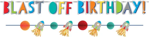 Miniatura 6 de Blast Off - Máscaras de papel de colores surtidos para cumpleaños, 8.6 x 9.7 pulgadas (paquete de 8), perfectas para celebraciones temáticas