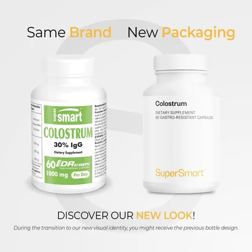 Miniatura 2 de Supersmart - Calostro 1000 mg - 30% IgG - Puede ayudar con la fatiga - Refuerzo del sistema inmunológico Sin OMG y sin gluten - 60 cápsulas DR