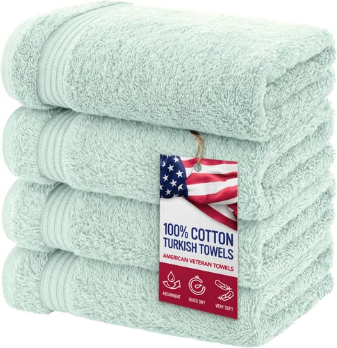 Miniatura 93 de Toalla American Veteran, Juego de Toallas de Mano para Baño de 4, 100% Conjunto de Toallas de Mano Turcas de Algodón, Toallas de Mano Suave