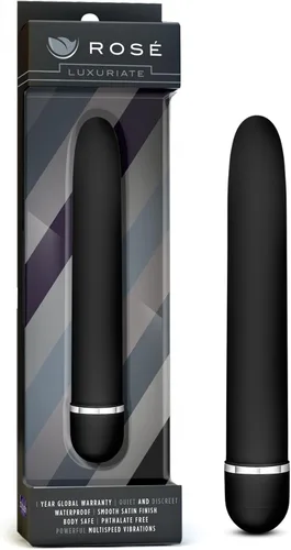 Blush Rosé Luxuriate Vibrador de 7 pulgadas para mujeres, hombres y parejas, varita lisa de satén de múltiples velocidades, potente estimulador de