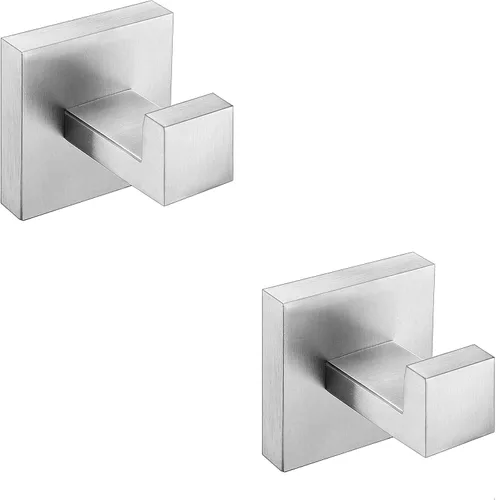 Miniatura 23 de Nolimas Gancho para toallas de baño de acero inoxidable a prueba de óxido, gancho para toallas para colgar en la pared, cuadrado para inodoro, Negro