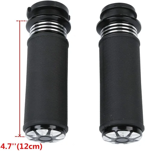 Miniatura 3 de TCT-MOTORPARTS Agarraderas eléctricas de 1 pulgada para manillar Harley Touring