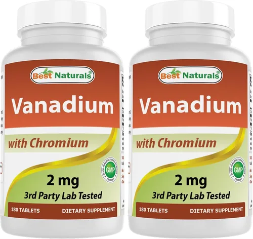 Miniatura 5 de Best Naturals Vanadio 2 mg con Polinato de Cromo 200 mcg 180 Comprimidos