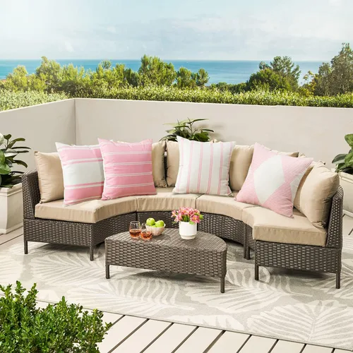Miniatura 2 de OTOSTAR Fundas de almohada impermeables para exteriores de 18 x 18 pulgadas, diseño geométrico, decorativas, cuadradas, modernas, para jardín, Rosa
