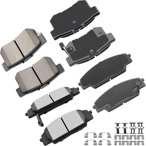 Miniatura 13 de CCIyu Juego de pastillas de freno de cerámica delanteras y traseras D882/D883 para Buick Rainier (2004-2005), Chevrolet SSR (2003-2005), Chevrolet