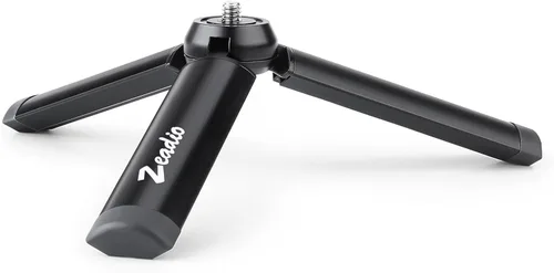 Miniatura 8 de Zeadio Trípode de cámara ajustable, trípode portátil de viaje de aluminio de mesa, altura ajustable de 3 etapas, capacidad de carga de 11.0 lbs