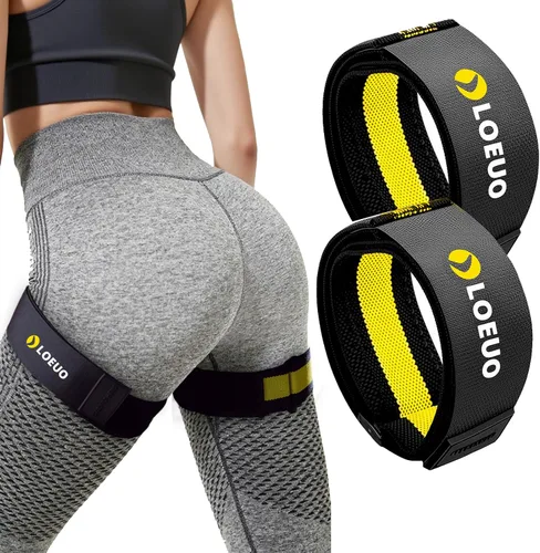 Miniatura 7 de LOEUO Bandas de glúteos para entrenar, bandas ajustables de restricción de flujo sanguíneo con antideslizante para entrenamiento de glúteos